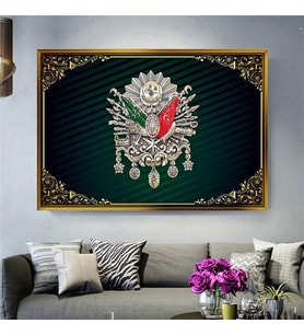 Altın Çerçeveli dekoratif tablo l374 (Gold)