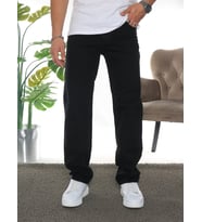 Baggy Siyah Jean Erkek Kot Pantolon