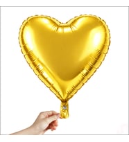Kalp Folyo Balon, 60cm - Altın