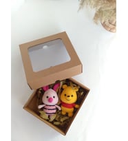 Amigurumi Anahtarlık Sarı Ayıcık ve Pembe Arkadaş Sıkı Dostlar