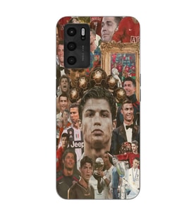 Oppo A16 / A55 Uyumlu Cristiano Ronaldo Tasarımlı Şeffaf Telefon Kılıfı