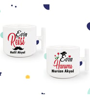 Evin Hanımı Evin Reisi T Kulp Nescafe Fincanı