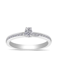 0.50 Karat Oval Tektaş Pırlanta Yüzük