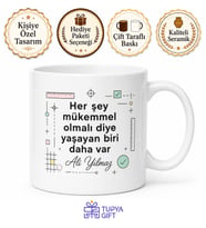 İsme Özel Perfeksiyonist Yazılı Komik Kupa Bardak Esprili Hediye