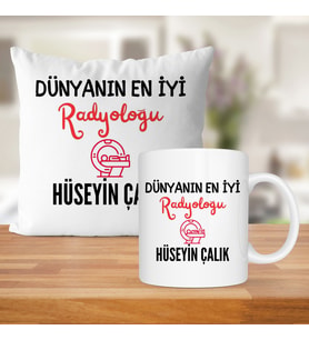Dünyanın En İyi Radyoloğu Baskılı Kişiye Özel Kupa Bardak Ve Saten Yastık
