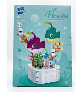 Flowers Building Block Serisi G3 Akvaryum Balıkları Blok Seti