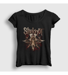 Presmono Kadın Siyah Goat V2 Slipknot T-Shirt 292238tt