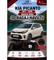 Kia Picanto 2017 - 2026 Araca Özel 3D Bagaj Havuzu