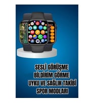 Mey İthalat® Kaliteli Akıllı Saat ve Kaliteli Bluetooth Kulaklık ANC Özelliği Uzun Pil Ömrü