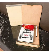 Polis Özel Harekat Ahşap Kutulu Defter Kalem Set 002