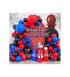 ÖRÜMCEK ADAM SPİİDERMAN DOĞUM GÜNÜ BALON SETİ YENİ