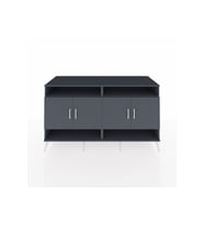 Kronos Konsol 6 Raflı 4 Kapaklı 176x59x99 Antrasit-Antrasit/Çam