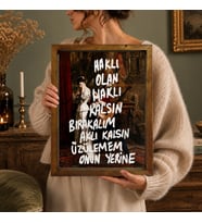 BK Gift Vintage Klasik Sanat Esprili Sözlü Masif Ahşap Çerçeveli Dekoratif Tablo - 12