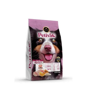 Petiva Yetişkin Balıklı Köpek Maması 3 Kg