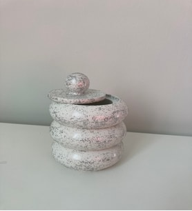 Gold & Gümüş Yaldızlı Kapaklı Mumluk & Dekoratif Kutu (Gümüş Gri)