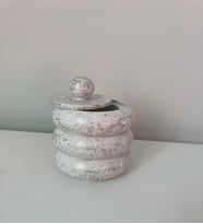 Gold & Gümüş Yaldızlı Kapaklı Mumluk & Dekoratif Kutu (Gümüş Gri)
