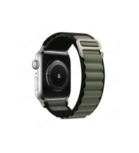 Mey İthalat® Watch 42Mm Mountain Kordon - Siyah-Yeşil