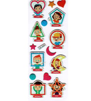 Sticker Kabartmalı Sticker Defter Planlayıcı Etiket (cb494) 16x7 cm- İngilizce Şekiller
