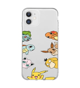 Iphone 11 Uyumlu Pokemon Tüm Karakterler Tasarımlı Şeffaf Telefon Kılıfı