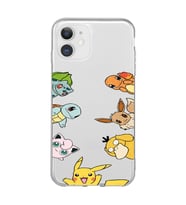 Iphone 11 Uyumlu Pokemon Tüm Karakterler Tasarımlı Şeffaf Telefon Kılıfı
