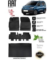 Fiat Doblo Seperetorlu 2023 Araca Özel 3D Paspas Ve 3D Bagaj Havuzu