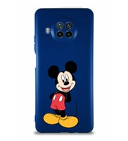 Xiaomi Mi 10T Lite Soft Premier Kapak Mickey Mouse-B Tasarımlı Silikon Kılıf - Lacivert (Şeffaf)