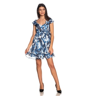 Guess Kısa Kollu Orsola Çan Kadın Lacivert Elbise W6GK30W1819-PMIB
