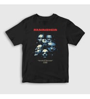 Presmono Unisex Çocuk Siyah Movie Rammstein T-Shirt 106248tt