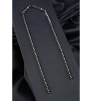 Hematit Doğal Taş Parlak Gümüş Üçgen Prizma Kesim 4x3mm Dizi