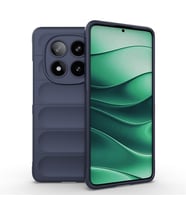 Xiaomi Poco X7 Kılıf Esnek TPU Oyuklu Arka Yüzey Tasarımlı Etnik Silikon Kılıf (Lacivert)