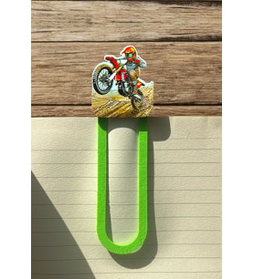Motokros Yarışçısı Kitap Ayracı
