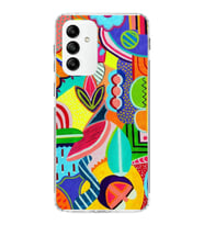 PrintiFy Samsung Galaxy M23 ile Uyumlu 1mm Slim Fit Retro Renkler 6 Baskılı Şeffaf  Kılıf