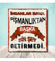Retro Ahşap Poster Hediyelik Tablo (Çok Renkli)