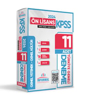 2024 KPSS Ön Lisans GY- GK Türkiye Geneli Kurumsal 11’li Dijital Çözümlü Paket D (Beyaz)
