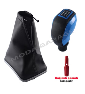 Fiat Punto Krom Çerçeve Vites Körüğü Ve Mavi Spor Vites Topuzu M11003