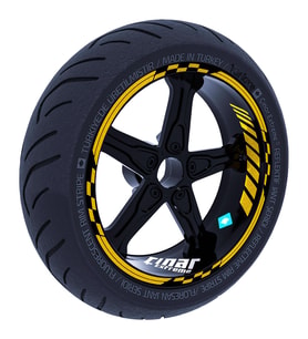 Yaldızlı Gold Moto GP İç Dış Jant Şeridi Takım Sticker Çınar Extreme