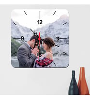 Kişiye Özel Fotoğraflı Kare Duvar Saati