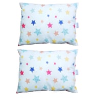 Yastık 2 Adet Bebek Çocuk 30x40 cm Pamuk Kumaş Renkli Yıldızlar