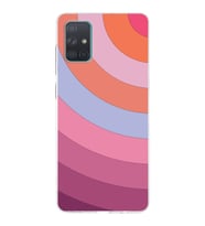 Samsung Galaxy A71  Kapak Renk Cümbüşü Tasarımlı Şeffaf Silikon Kılıf