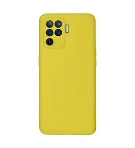 Oppo Reno 5 Lite Kılıf Nano İçi Kadife Silikon - Sarı