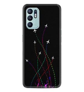 Oppo Reno 6 Kılıf Silikon Desen Özel Seri Line Planet 1736