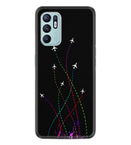 Oppo Reno 6 Kılıf Silikon Desen Özel Seri Line Planet 1736