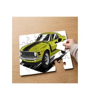 Yeşil Spor Araba Tasarımlı 24 Parça Ahşap Çocuk Puzzle MPK0892