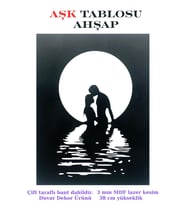Sevgiliye Hediye Tablo - TRY046 (Mat Siyah)