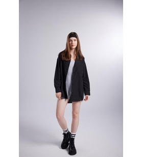 Cepli Oversize Kesim Lovesize Gömlek Siyah