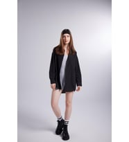 Cepli Oversize Kesim Lovesize Gömlek Siyah