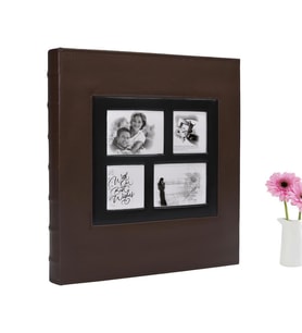 10x15cm 500'lük Deri Fotoğraf Albümü Büyük Boy (Kahverengi)