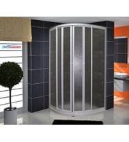 Teknesiz Duşakabin Mika Camlı Beyaz Profilli Oval ND407