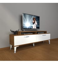 Decoraktiv Ekofex 4 Slm Silver Tv Ünitesi Tv Sehpası - Ceviz Beyaz (Beyaz - Kahverengi)