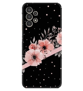 Samsung Galaxy M14 Kılıf Resimli Desenli Baskılı Silikon Siyah Şerit Mermer 1298